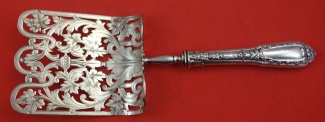 Asparagus Server hooded  HH  AS  fruit on handle  pierced & engraved blade  11