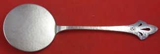 Tomato Server solid  pierced handle  w/ applied mono 