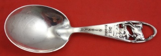 Baby Spoon Hey Diddle Diddle w/ cow & moon  by Watson  3 7/8