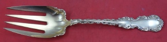 Salad Serving Fork vermeil  9