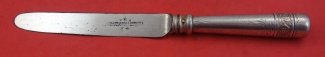 Regular Knife #45  by Gorham not Rahpael but will coordiante  brite-cut  SP blades worn  solid cannon handle  8 1/4