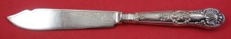 Fish Knife Sheffield  HH  by William Yates  silverplate engraved blades  8 5/8