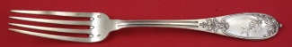Dinner Fork by Henin & Vivier  w/ laurel branch .950 silver  8 1/2