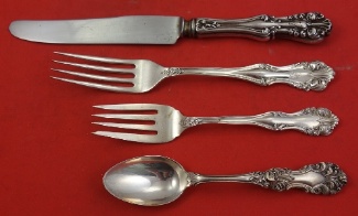 Regular 4-pc Setting availability based on stock listed below - George VI aka Richfield by Frank Smith - Sterling