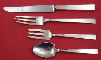 Dinner 4-pc Setting availability based on stock listed below - Neptune by John Petterson - Sterling
