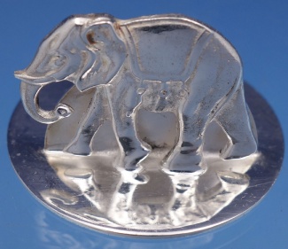 Place Card Holder London 2001 by E & J  w/ elephant   .59oz 3/4