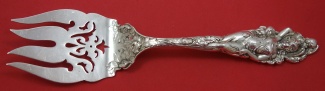 Buffet Fork Circa 1980  excellent  detail  pierced  10 1/2