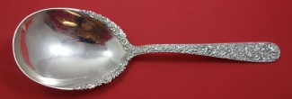 Berry Spoon w/ applied lacing wide large bowl 9 7/8