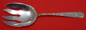 Salad Serving Fork w/applied border  9 1/2