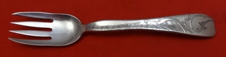 Fish Fork w/ three fish & seaweed  pictured in Tiffany book page 80 figure 90  6 1/2