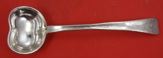 Gravy Ladle heart shape bowl  w/ flowers  7 5/8