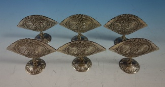 Menu Holder set of 6 Hanau by J. Kurz & Co. sku#2901 - German Sterling by Various Makers - Foreign - Sterling