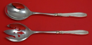 Salad Serving Set  - Nocturne by Gorham - Sterling 