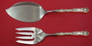 Fish Serving Set / Salmon  **made to order  fork fluted 9 1/4