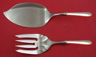 Fish Serving Set / Salmon  **made to order  fork fluted 9 1/4