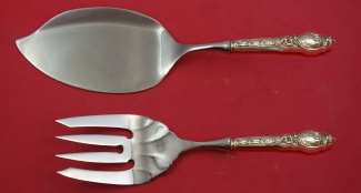 Fish Serving Set / Salmon  **made to order  fork fluted 9 1/4