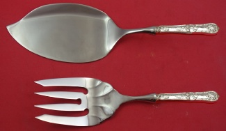 Fish Serving Set / Salmon  **made to order  fork fluted 9 1/4