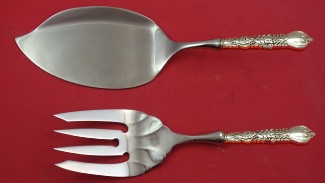 Fish Serving Set / Salmon  **made to order  fork fluted 9 1/4