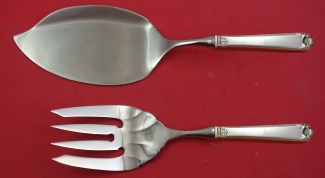 Fish Serving Set / Salmon  **made to order  fork fluted 9 1/4
