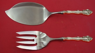 Fish Serving Set / Salmon  **made to order  fork fluted 9 1/4