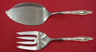 Fish Serving Set / Salmon  **made to order  fork fluted 9 1/4