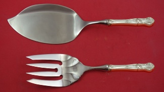 Fish Serving Set / Salmon  **made to order  fork fluted 9 1/4