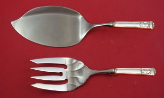 Fish Serving Set / Salmon  **made to order  fork fluted 9 1/4