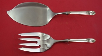 Fish Serving Set / Salmon  **made to order  fork fluted 9 1/4
