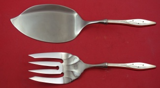 Fish Serving Set / Salmon  **made to order  fork fluted 9 1/4