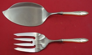 Fish Serving Set / Salmon  **made to order  fork fluted 9 1/4
