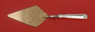 Pastry Server custom made w/ fancy silverplate blade vermeil 11 1/2