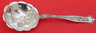 Berry Spoon AS  fancy bowl  ruffled edge  8 3/4