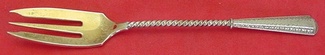 Cocktail Fork chased and bright cut GW  5 1/4