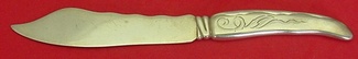 Fish Knife curved handle HH AS with wave motif 7 7/8