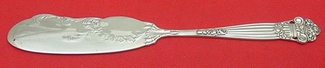 Butter Spreader flat handle flowers on blade  5 1/2