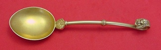 Place Soup Spoon figural w/ mask  vermeil 7