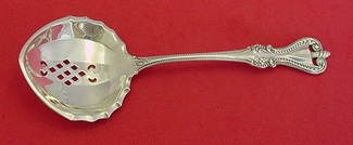 Confection Spoon pierced  new style  w/ diamonds in center  5 5/8