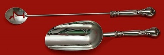 Bar Set **made to order  2-pc Bar Set Which Includes: Martini Spoon 12”, & Ice Scoop 9”  HH WS  - Chantilly by Gorham - Sterling
