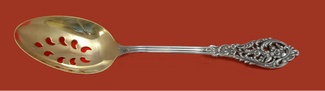 Pierced Serving Spoon **made to order  9-hole  8 1/2' - Florentine Lace by Reed and Barton - Sterling
