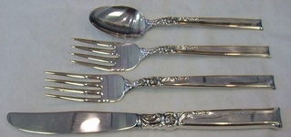 Regular 4-pc Setting availability based on stock listed below - Silver Rose by Oneida - Sterling