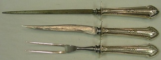 Steak Carving Set 3-piece  bad blade  9 1/2