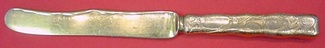 Dessert Knife GW  HH  AS  w/ fruit w/ gold assent  7 1/4
