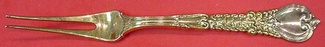 Fruit Fork vermeil  2-tines   6