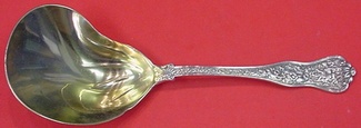Berry Spoon GW  conch shape  w/ lines in bowl 9 3/8