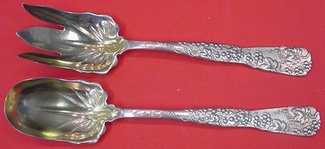 Salad Serving Set GW  w/ grape motif  10