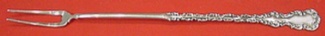 Pickle Fork 2-tine  long w/ design ends short of handle  8 7/8