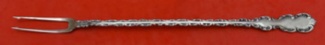 Pickle Fork 2-tine  long w/ design throughout handle  9