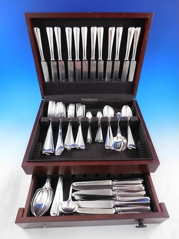 Rattail by CJ Vander Sterling Silver Flatware Set 12 Service Dinner 85 pcs