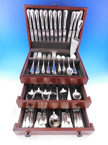 Flemish by Tiffany and Co Sterling Silver Flatware Set Service 118 pieces Dinner