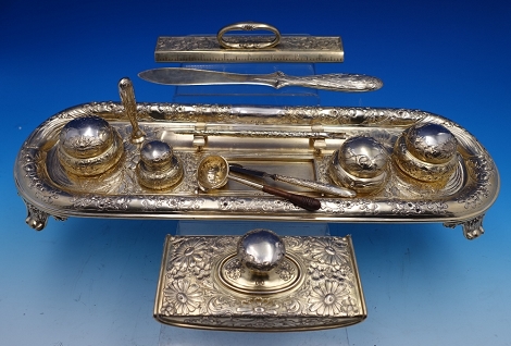 Desk Set 12-pc vermeil 56.1ozt 17